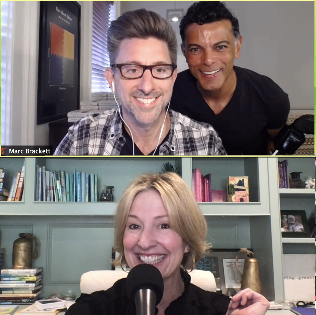 Brené, Marc, and Marc’s husband Horacio Marquinez, who is a professional cinematographer (www.horaciodp.com)