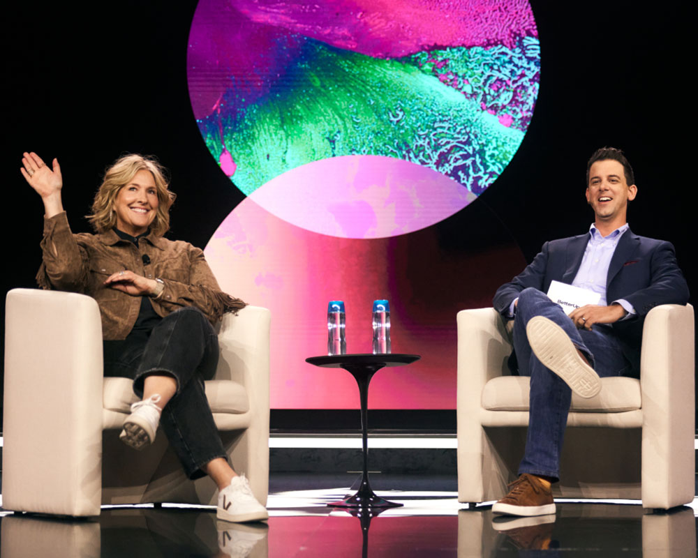 Brené and Alexi Robichaux, the CEO and Co-Founder of BetterUp, at the UpLift summit