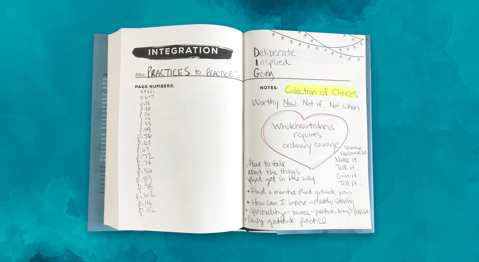Integration Ideas - The Gifts of Imperfection by Brené Brown